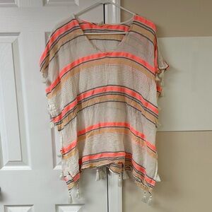 Surf Gypsy Striped Tassel Tunic Coverup